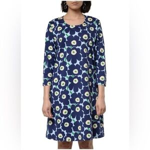Marimekko Aretta Mini Unikot Dress Floral Casual Boho Modern Women’s XS